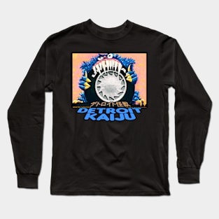 Dadaysaur on I-94! - Pete Coe's Detroit Kaiju series Long Sleeve T-Shirt